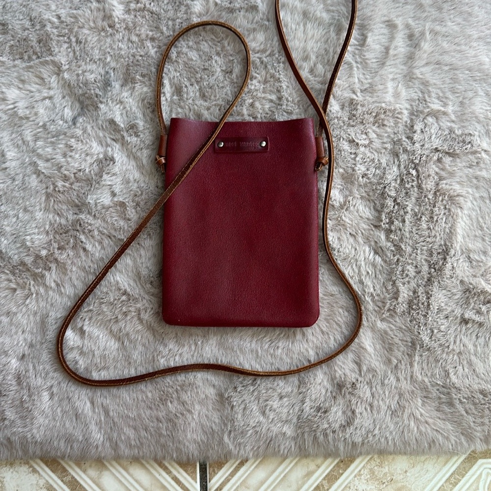 MOST WANTED USA Sophisticated Red Leather Crossbody Bag